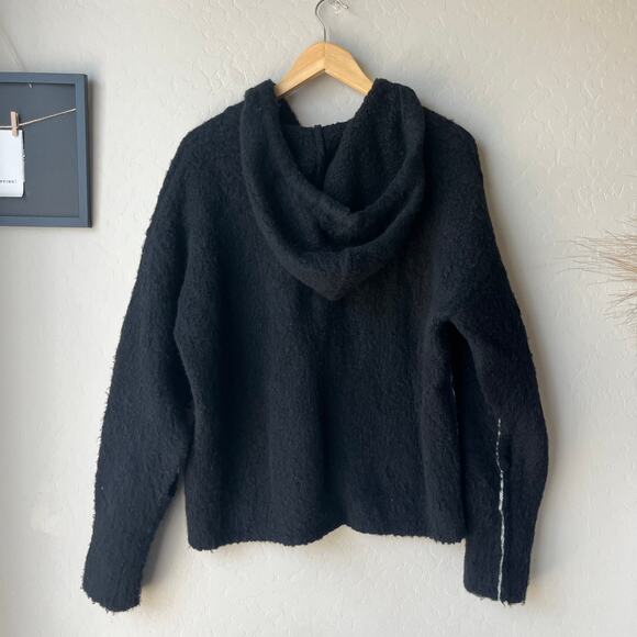 Maria McManus Brushed Fleece Wool Cashmere Blend Black Sweater Hoodie Size M - Picture 8 of 11